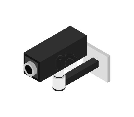 Téléchargez les illustrations : Illustration vectorielle de caméra de surveillance vidéo - en licence libre de droit