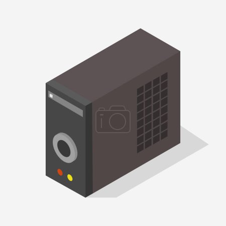 Illustration for Computer case icon isolated on white background - Royalty Free Image