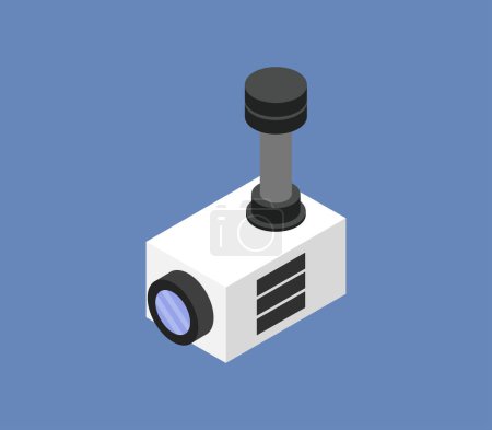 Téléchargez les illustrations : Illustration vectorielle de caméra de surveillance vidéo - en licence libre de droit