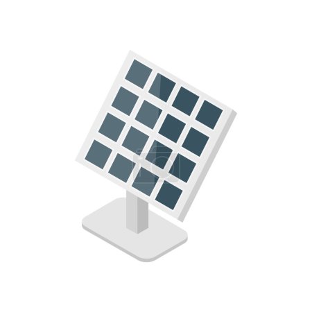 Téléchargez les illustrations : Illustration vectorielle panneaux solaires isolés sur fond blanc - en licence libre de droit
