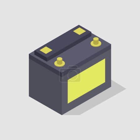 Illustration for Car battery icon on background - Royalty Free Image