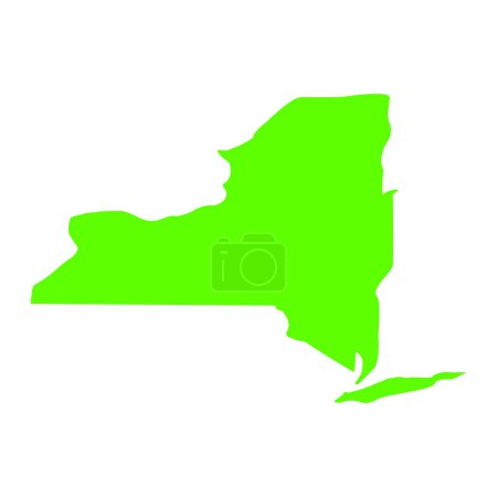 Téléchargez les illustrations : Carte de New York isolée sur fond blanc, État de New York, États-Unis. - en licence libre de droit