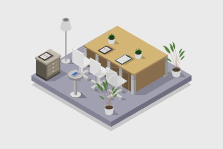 Illustration for Isometric room icon, vector simple design - Royalty Free Image