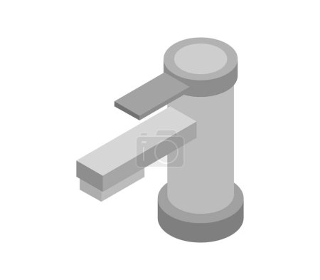 Illustration for Faucet on a white background - Royalty Free Image