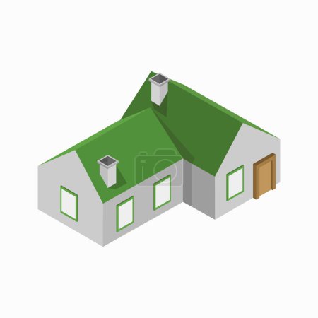 Illustration for House modern icon on white background - Royalty Free Image