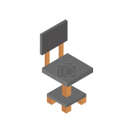 Illustration for Furniture icon of chair, vector illustration - Royalty Free Image