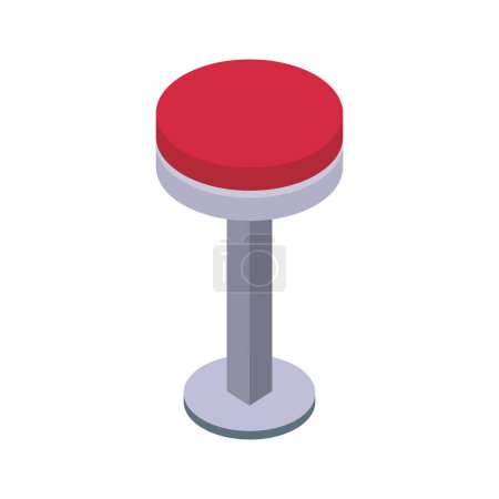 Illustration for Bar stool icon on white background - Royalty Free Image