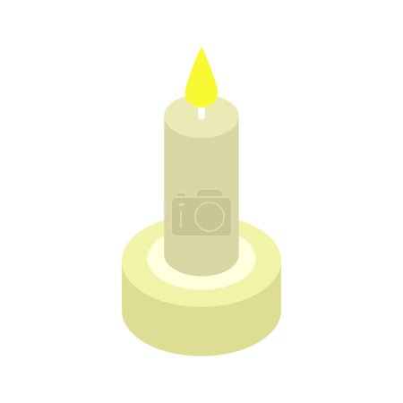 Illustration for Candle vector illustration isolated on white background - Royalty Free Image
