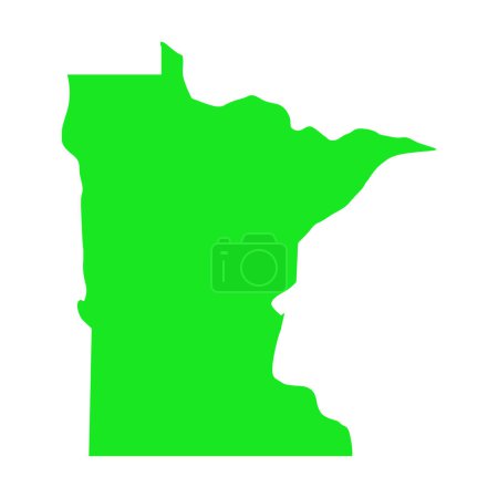 Illustration for Minnesota map isolated on white background, Minnesota state, United States. - Royalty Free Image