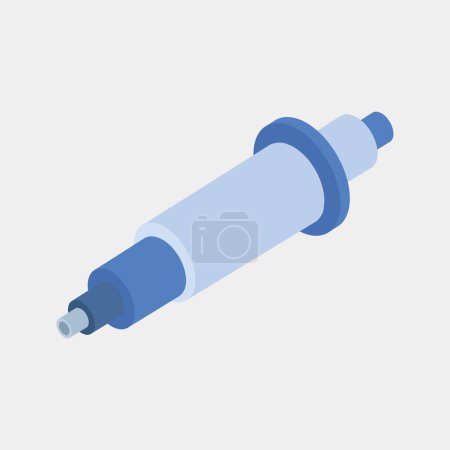 Illustration for Insulin pen icon. Portable diabetes treatment. Medical equipment. Vector illustration. - Royalty Free Image