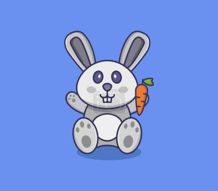 Téléchargez les illustrations : Illustration vectorielle icône jouet lapin - en licence libre de droit