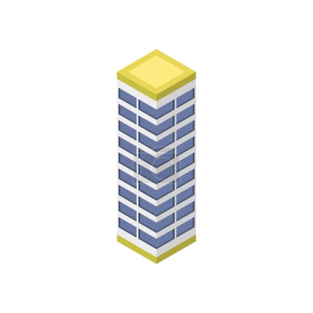 Illustration for Skyscraper icon illustrated on a white background - Royalty Free Image