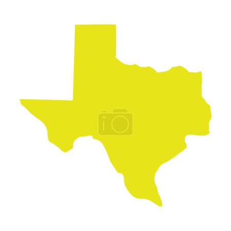 Illustration for Texas map isolated on white background, Texas state, United States. - Royalty Free Image
