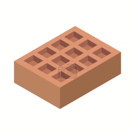 Illustration for Brick icon vector illustration - Royalty Free Image