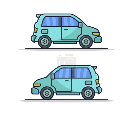 Illustration for Vector illustration of car set - Royalty Free Image