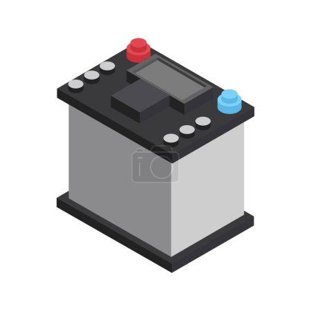 Ilustración de Icono de la batería del coche en el fondo - Imagen libre de derechos