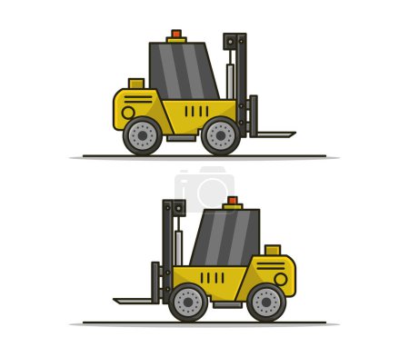 Illustration for Forklift truck icon on white background - Royalty Free Image
