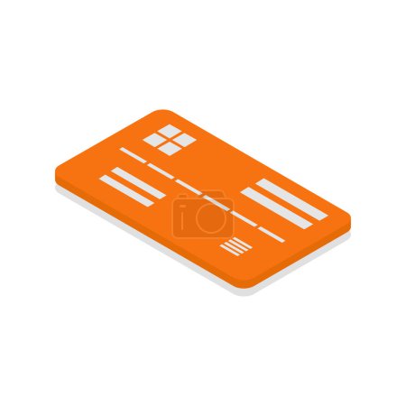 Illustration for Bank card icon on a white background - Royalty Free Image