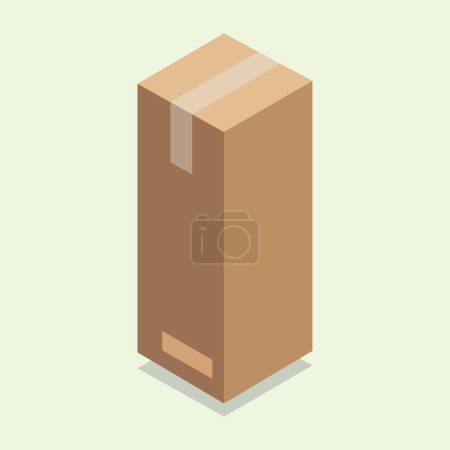 Illustration for Cardboard box icon on light background, illustration - Royalty Free Image
