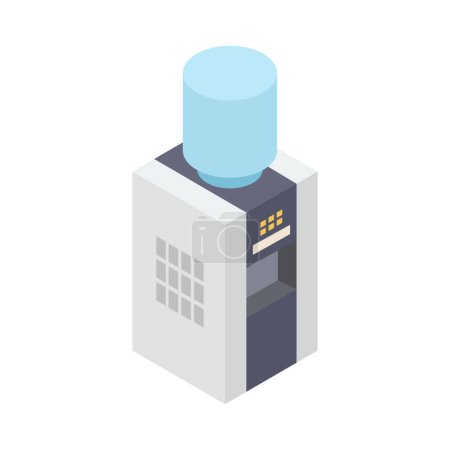 Illustration for Water cooler isometric in modern style. - Royalty Free Image