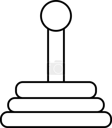 Ilustración de Icono de línea de caja de cambios. Ilustración vectorial de cambio de velocidad aislada en blanco - Imagen libre de derechos