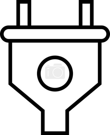 Illustration for Plug icon isolated on white background - Royalty Free Image