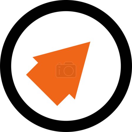 Ilustración de Icono de dirección de flecha sobre fondo blanco, ilustración vectorial - Imagen libre de derechos