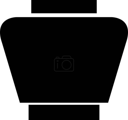 Illustration for Flower pot icon isolated on white background. Vector Illustration - Royalty Free Image