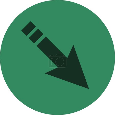 Illustration for Arrow. web icon simple design vector illustration - Royalty Free Image