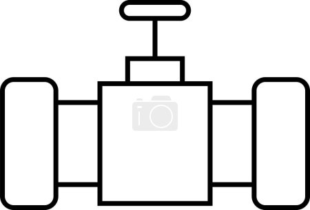 Ilustración de Icono de la válvula de tubería, diseño de ilustración vectorial - Imagen libre de derechos