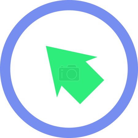 Illustration for Green arrow direction icon on white background, vector illustration - Royalty Free Image
