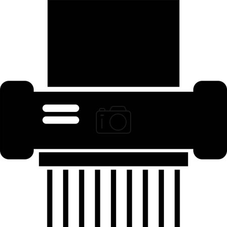 Illustration for Paper shredder icon, office equipment concept - Royalty Free Image