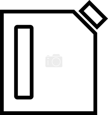 Illustration for Gas canister icon. Jerry can outline vector sign - Royalty Free Image