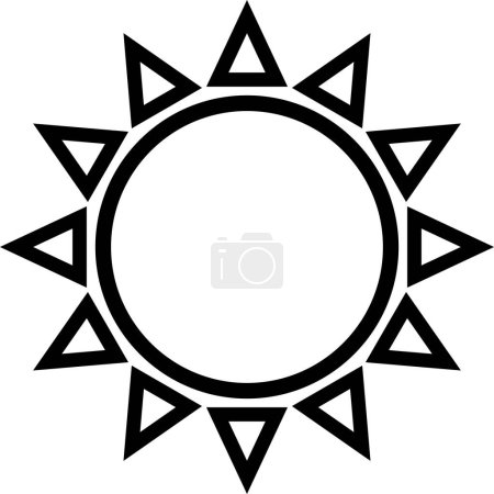 Ilustración de Icono del sol, vector ilustración diseño simple - Imagen libre de derechos