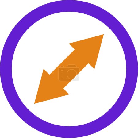 Illustration for Direction arrow icon, vector illustration simple design - Royalty Free Image