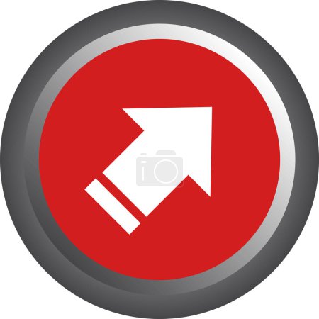 Ilustración de Dirección flecha icono, vector ilustración diseño simple - Imagen libre de derechos