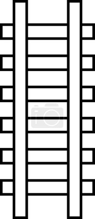 Illustration for Vector illustration of ladder flat icon - Royalty Free Image