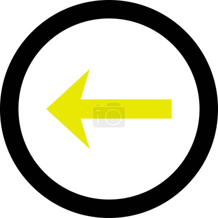 Ilustración de Icono de dirección de flecha sobre fondo blanco, ilustración vectorial - Imagen libre de derechos