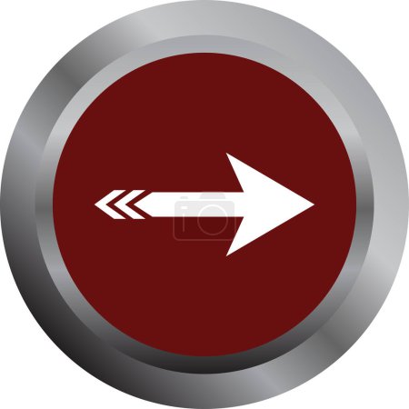 Illustration for Arrow icon. internet button on white background - Royalty Free Image