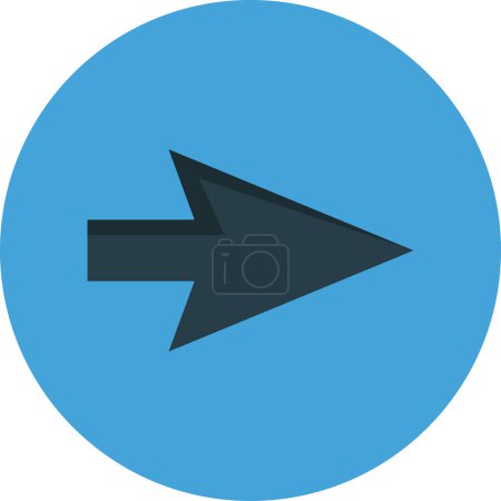Illustration for Arrow direction direction icon in flat style - Royalty Free Image