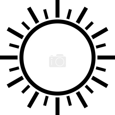 Téléchargez les illustrations : Icône soleil, illustration vectorielle design simple - en licence libre de droit