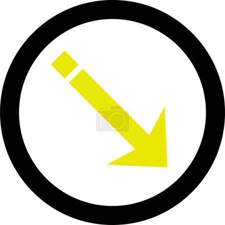 Téléchargez les illustrations : Icône de direction de flèche sur fond blanc, illustration vectorielle - en licence libre de droit