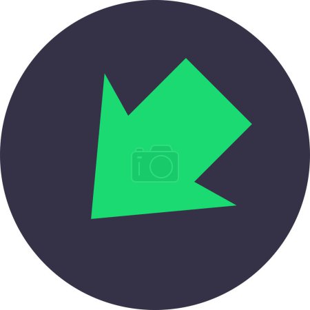 Illustration for Arrow web icon vector illustration - Royalty Free Image