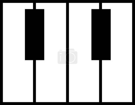 Téléchargez les illustrations : Illustration vectorielle clavier piano - en licence libre de droit