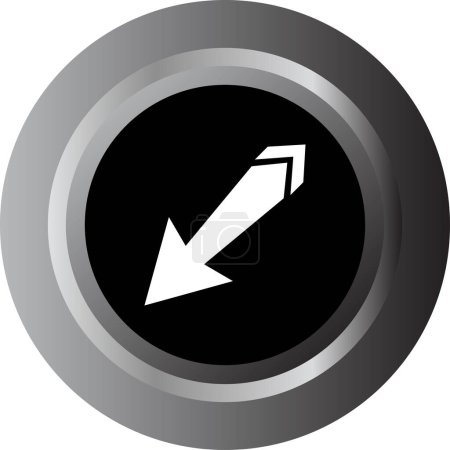 Illustration for Arrow in circle icon - Royalty Free Image