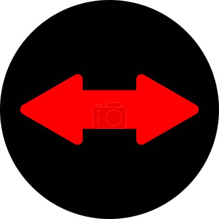 Ilustración de Flecha derecha e izquierda icono de vector plano - Imagen libre de derechos