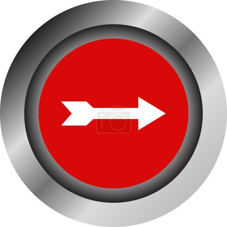 Illustration for Arrow icon. internet button on white background. - Royalty Free Image