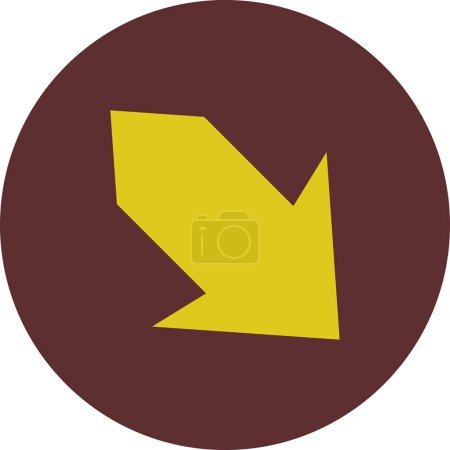 Ilustración de Flecha simple icono vector ilustración - Imagen libre de derechos