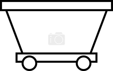 Illustration for Mine trolley icon vector illustration - Royalty Free Image