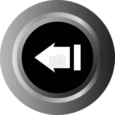 Illustration for Left arrow icon in circle style - Royalty Free Image